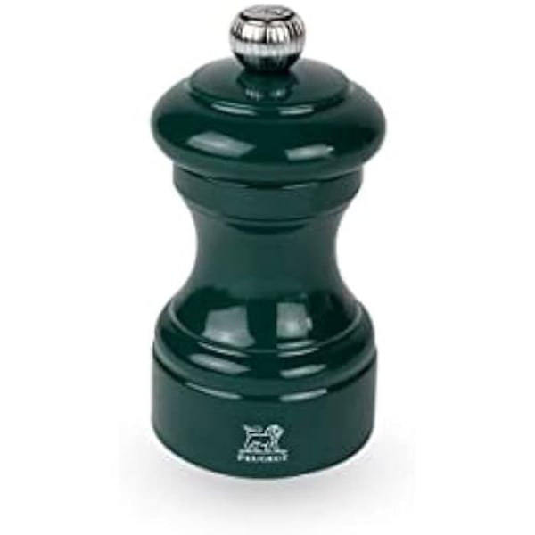 Pepparkvarn - PEUGEOT - Bistro 10 cm - PEFC Trä - Klassisk Justering - Lackerad Grön Färg Skog grön