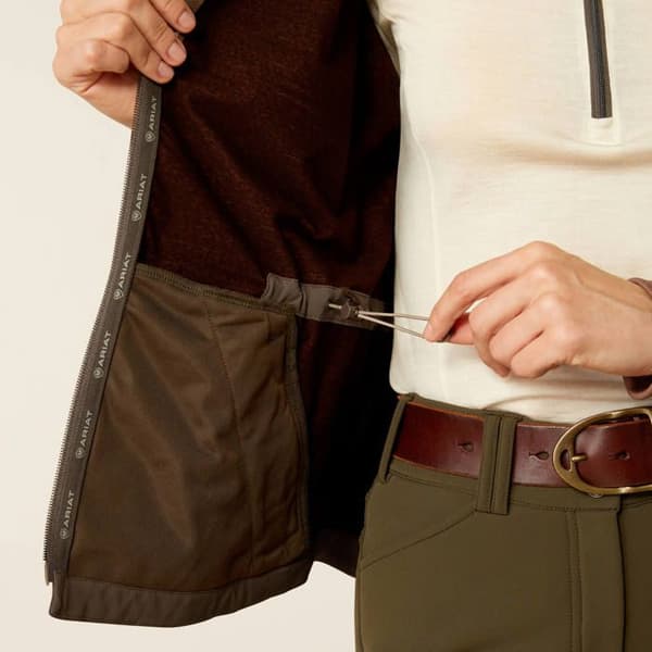 Vattentät ridjacka dam Ariat Estrade Softshell banyanbark jag