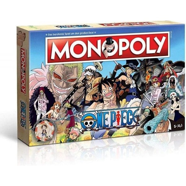 Monopol One Piece - VINNANDE RÖTTER - Brädspel - 8 år gammal - Spelplan och samlarfigurer Färgad