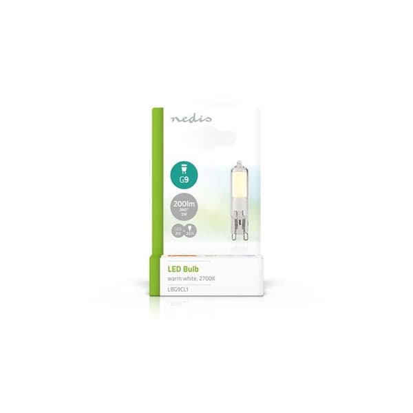 LED-lampa G9 - NEDIS - 2W - 200lm - 2700K - Vit Vit