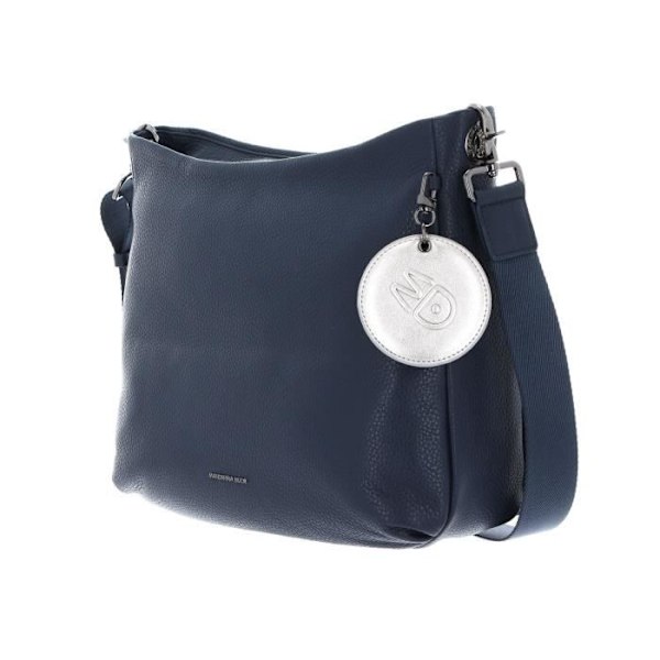 Axelväska - MANDARINA DUCK - Mellow Leather Crossover - 100% läder - Blå - 27x32x15 cm Blå