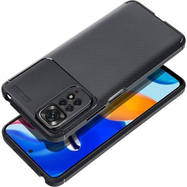 Telefonsamtalsförstärkare - lyssningsförstärkare Forcell Karbon Premium-fodral för XIAOMI Redmi Note 13 4G svart