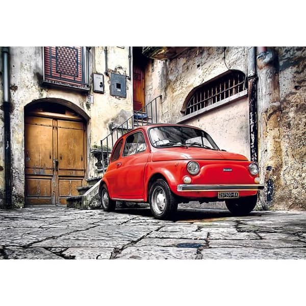 Pussel 500 bitar + affisch: Fiat 500