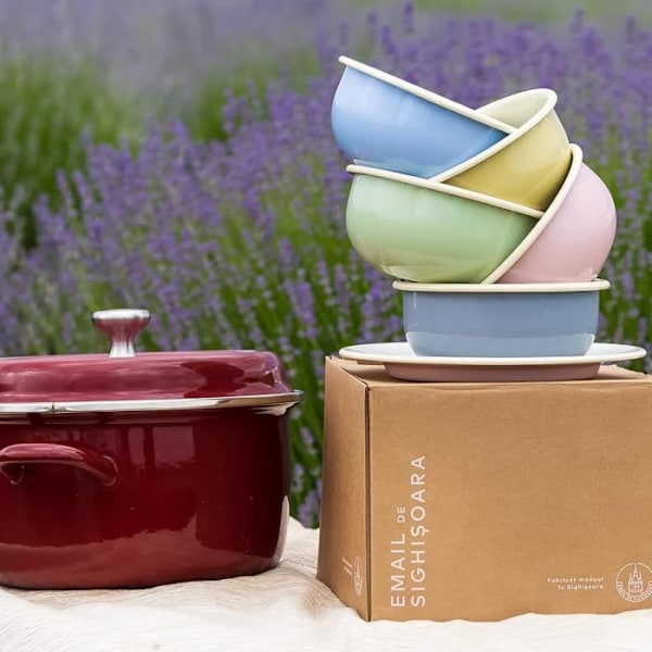 Gratängform i emalj Bordeaux 5,5L EDYNA H.14.7 D.24 Bordeaux