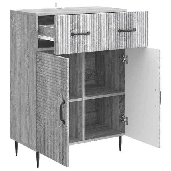 vidaXL Buffé Sonoma grå 66 x 34,5 x 89,5 cm Ingenjörsträ 894871
