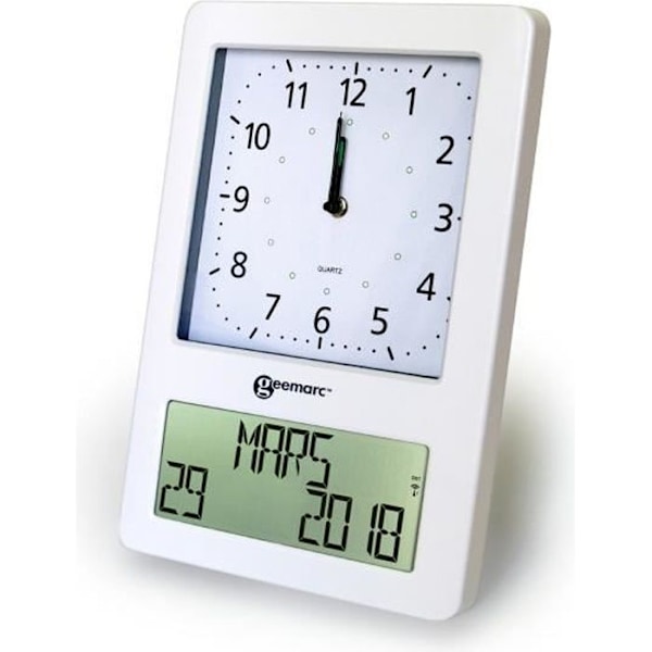 GEEMARC Analog klocka med digital display VISO 50 - Tidsmarkörer