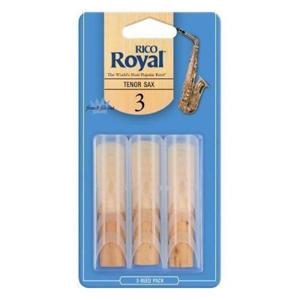 Rico Royal Tenor Saxophone Reeds, Strength 3.0, Pack of 3 - RKB0330