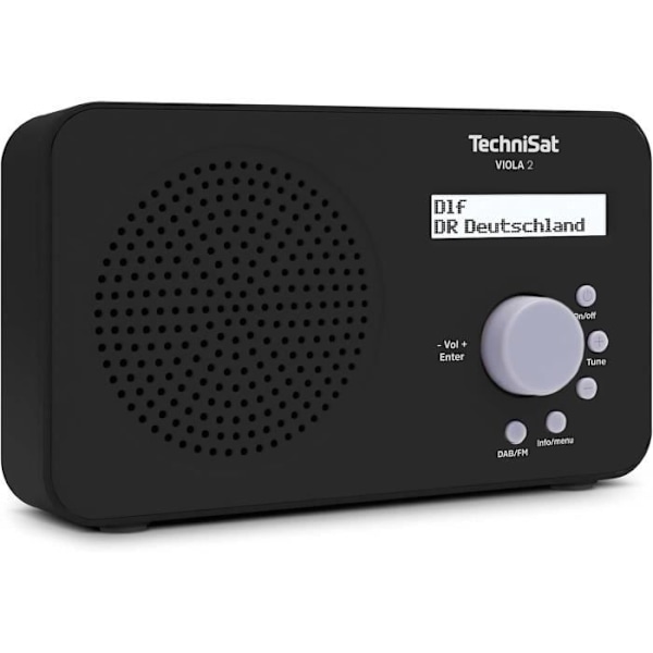 Bärbar DAB+/FM-radio - TechniSat - VIOLA 2 - Inbyggd högtalare - LCD-skärm - Kompakt och lätt Svart