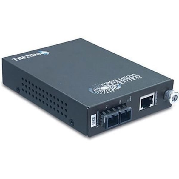 TRENDNET Media Converter/Transceiver TFC-1000S50 - 2 portar - 1 x nätverk (RJ-45) - 1 x SC - 1000Base-T, 1000Base-LX - 50 km