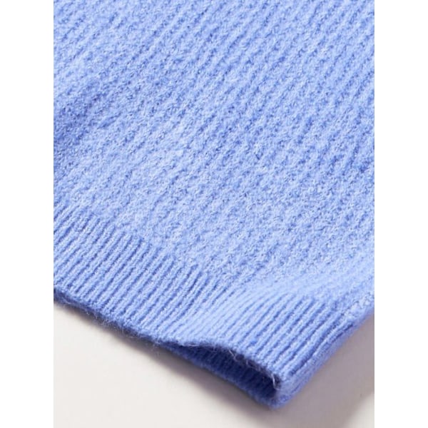 Tröja - Name it tröja - 13205993 - Nkfrhis Ls Knit Camp Pull Sweater Girl Jacaranda 116 cm