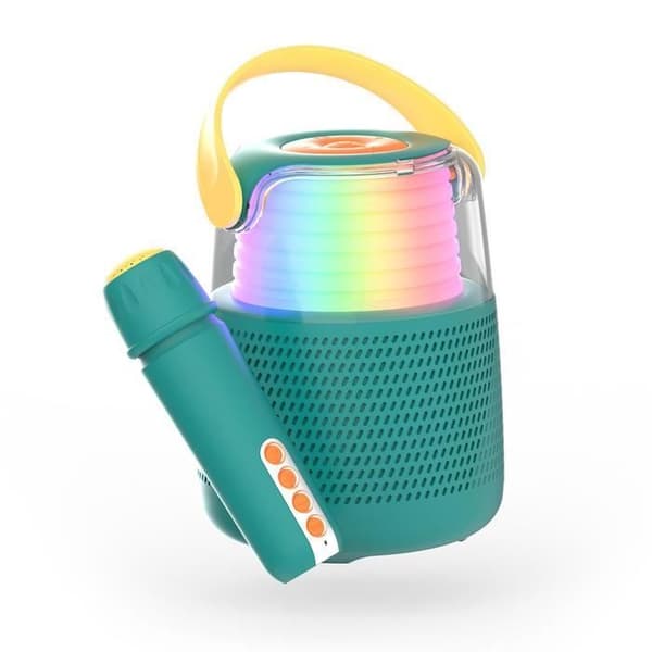 Bluetooth-högtalare - LICK - Ljus med Mikrofon - Röständring - Karaoke - Blå Blå