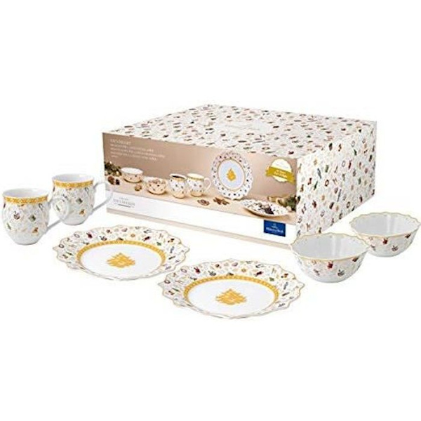 Villeroy & Boch - Toys Delight frukostset för 2 personer, 6 stycken, julservis för 2 personer i