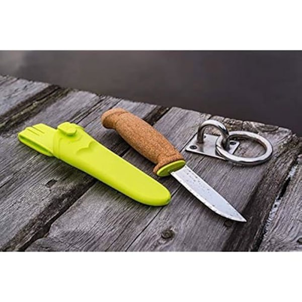 Flytande kniv - MORAKNIV - M-13686 - Fast blad i rostfritt stål - 9,4 cm - Hög synlighet grön Grön