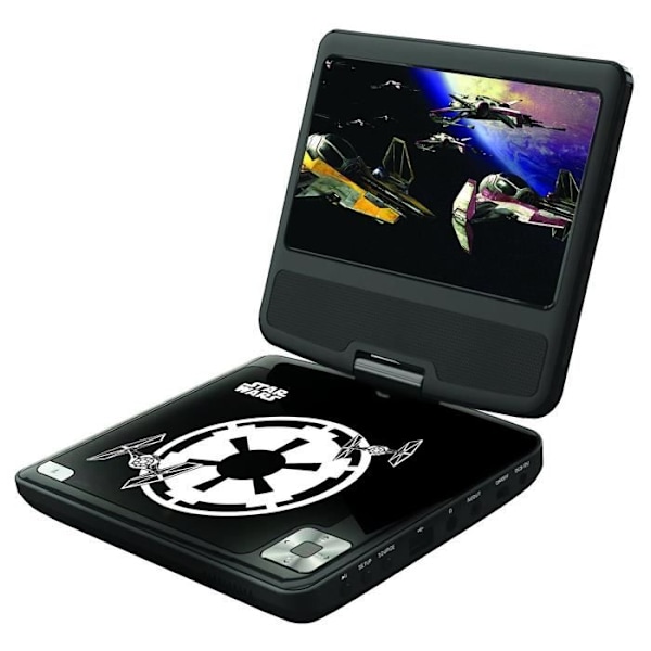 STAR WARS Bärbar DVD-spelare för barn med 7” LCD-skärm LEXIBOOK - uppladdningsbart batteri -