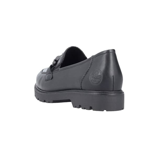Mocassin Skinn Rieker Croc - Svart Svart 38