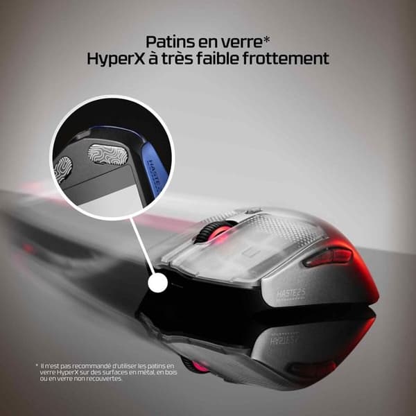 HyperX Pulsefire Haste 2 S Silver trådlös gamingmus