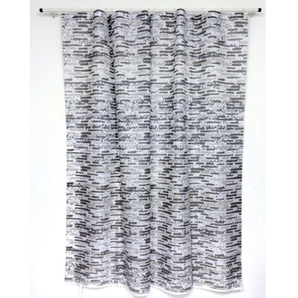 Duschdraperi Polyester BRIK 180x200cm Grå - Ringar inkluderade MSV Grå