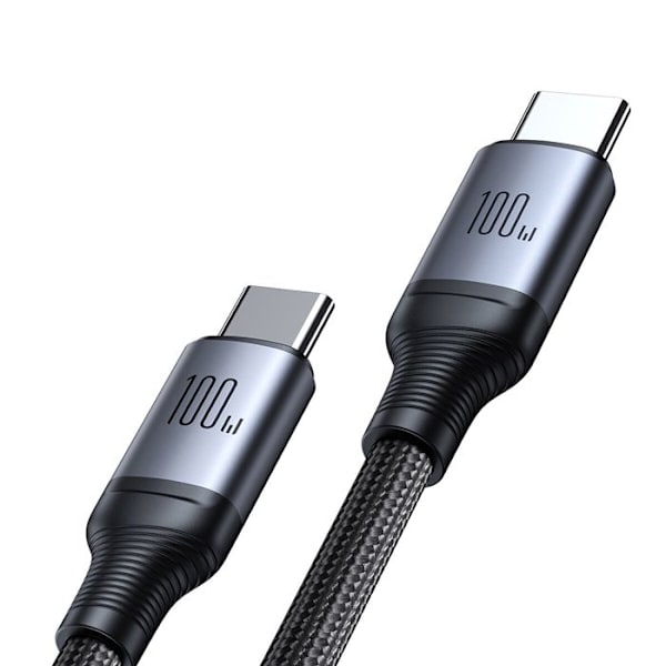 Typ-C-kabel till 2x Typ-C, snabb laddning, 100 W, 1,5 m - JoyRoom Speedy Series (SA21-1T2) - Svart