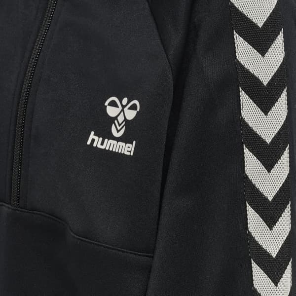 Hummel Olivia svart klänning - interlock 100% polyester, dragkedja fram, zigzagband Svart 7 år