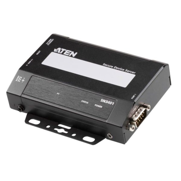 Aten nätverksserver - SN3401 - 1-Port RS-232/422/485 Secure Device Server Svart