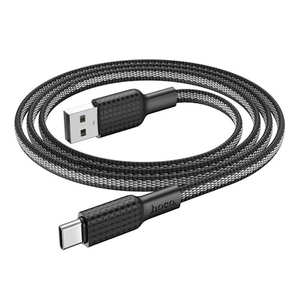 Hoco - Jaeger datakabel (X69) - USB-A till USB Type-C, 3A, 1m - Svart / Vit