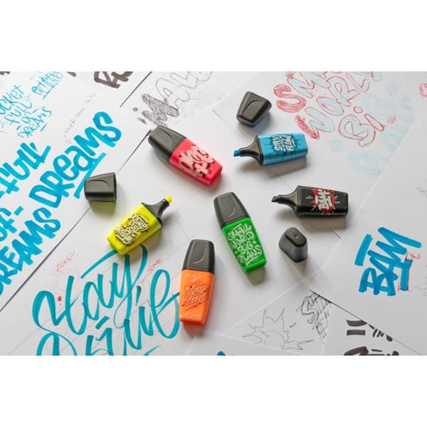 Marker - STABILO - BOSS MINI - Orange - Sned spets - Vattenbaserat bläck orange