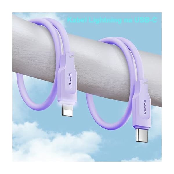USAMS USB-C till Lightning-kabel 1,2 m, snabbladdning, grön