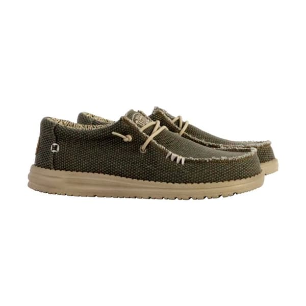 Hey Dude Wally Braided - Båtskor herr grön, textil ovandel, gummisula Grön 45