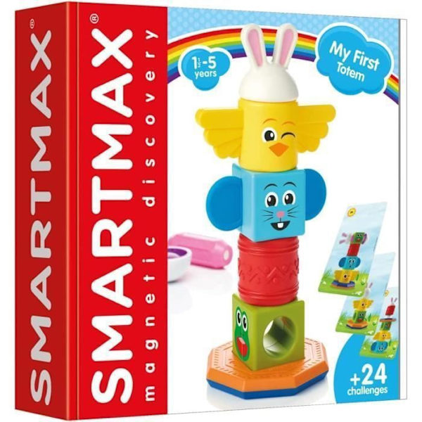 Bygglåda - Smartmax - Min första totem - 8 stycken - Magnetisk - Blandad