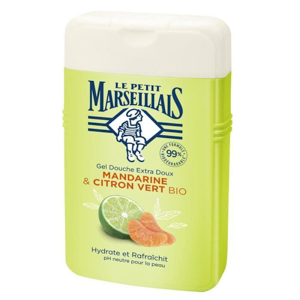 Duschkräm - LE PETIT MARSEILLAIS - Mandarin/Citron - Återfuktande och uppfriskande - 250 ml