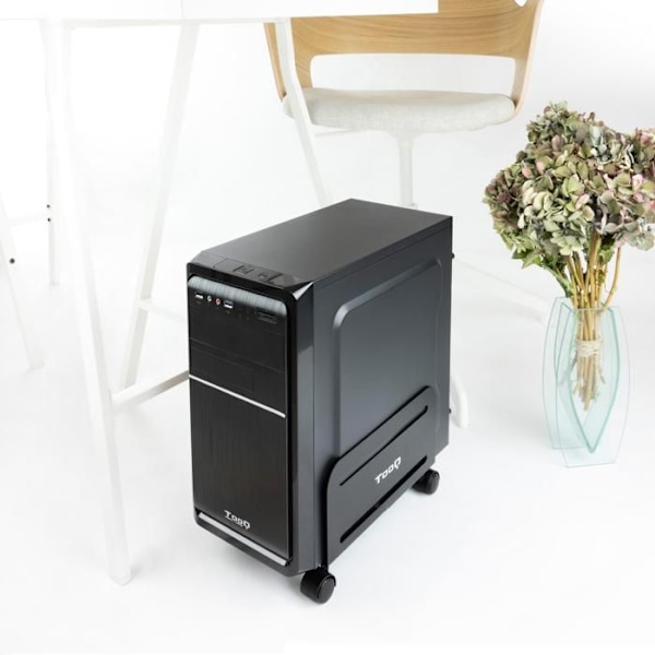 Golvstativ - TooQ - UMCS0004-B - Metall - Hjul - Belastning 10 Kg - Svart