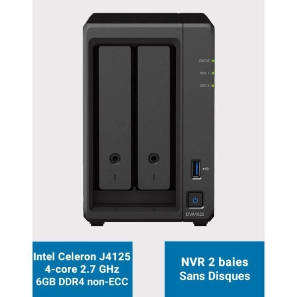Synology DVA1622 Network Video Recorder (inga diskar)