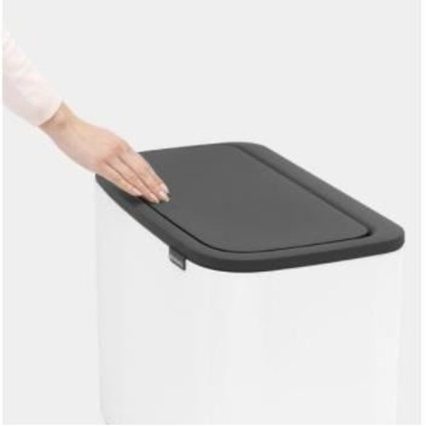 BRABANTIA Papperskorg Bo Touch Bin - 11 + 23 L - Vit Vit