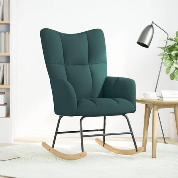 Gungstol - Mörkgrön - 100% polyester - 1 plats - Modern design Mörkgrön
