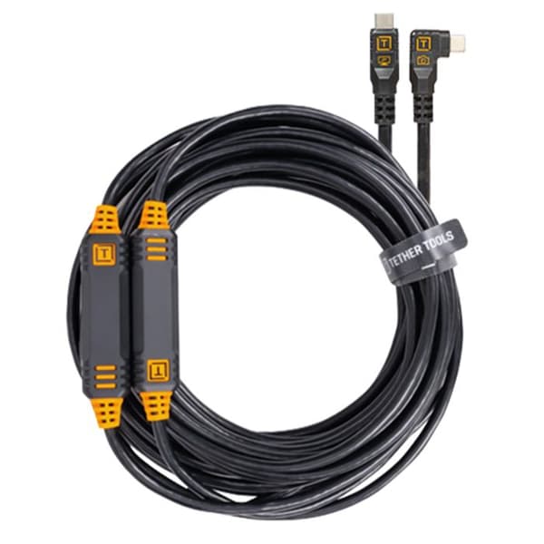 TETHER TOOLS USB-C till USB-C vinklad 90° TetherPro CUC31RT2 - Svart 9.40m