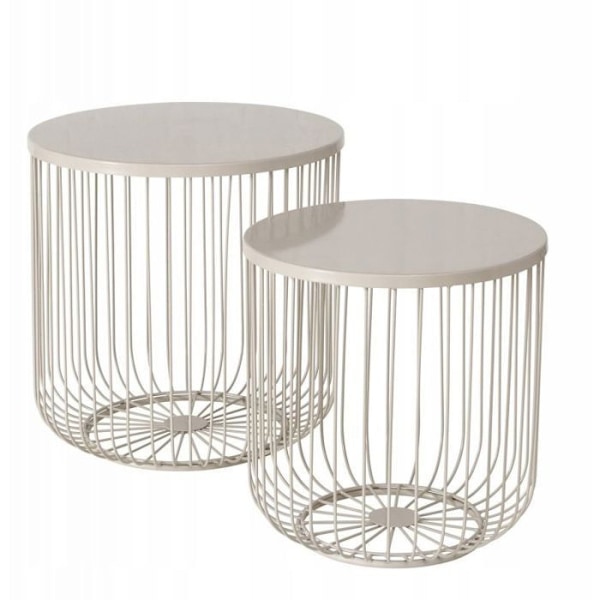 Bordsskåp - komplementbord - gueridon Boltze Set av två metallbord CINDY, 41 - 47 cm