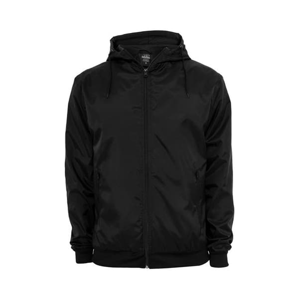 Vindjacka - Urban Classic - Svart - Unisex - Lätt nätfoder - Fodrad huva svart S