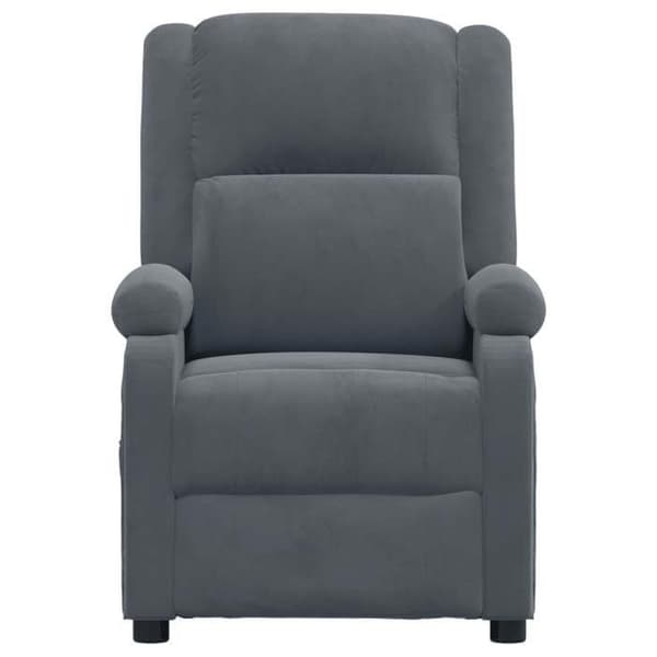 vidaXL Massagestol Mörkgrå Sammet 342411