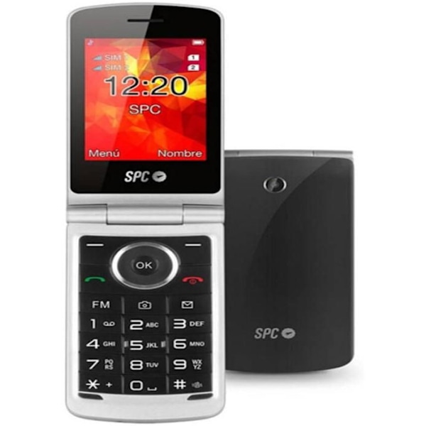 SPC Opal - Clamshell-mobiltelefon med stor skärm, stora bokstäver och nycklar, extra hög volym, fjärrkonfiguration