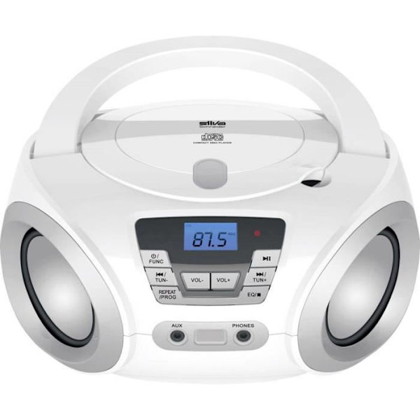 Silva Schneider PCD 19.1 FM AUX CD-spelare radio - Vit Vit
