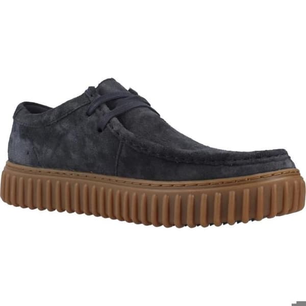 Sneakers - CLARKS - Marinblå - Läder - Herr - Spetsar - Ribbad sula Blå 45