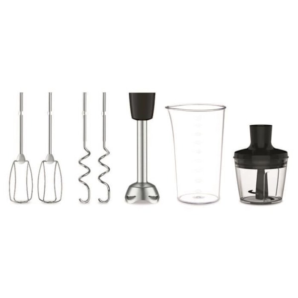MOULINEX Handmixer, Powermix Silence, 600 W, Tyst teknik, Ergonomiskt handtag HM653910