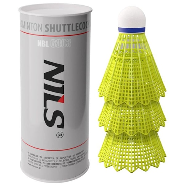 Badmintonshärtor - NILS - NBL6303 - Nylon - Syntetiskt kork - Hållbara (x3) Flerfärgad