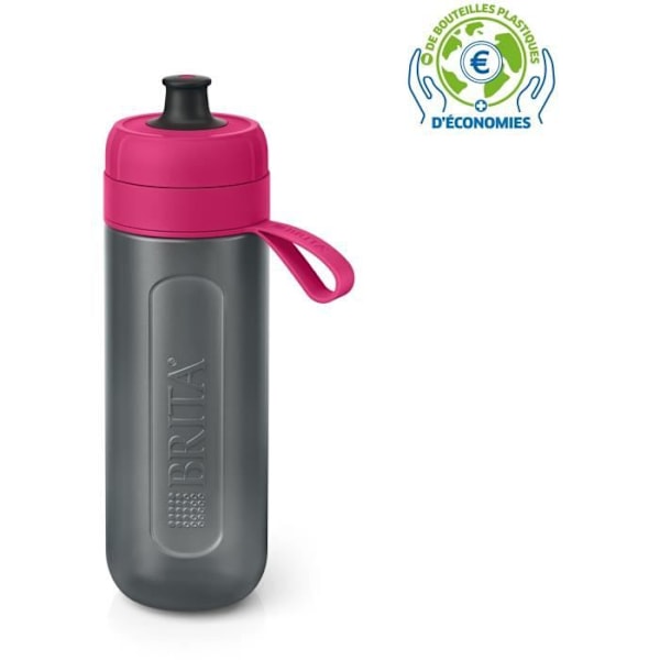 Filterflaska - BRITA - Aktiv - 0,6L - MicroDisc-filter - Rosa färg rosa