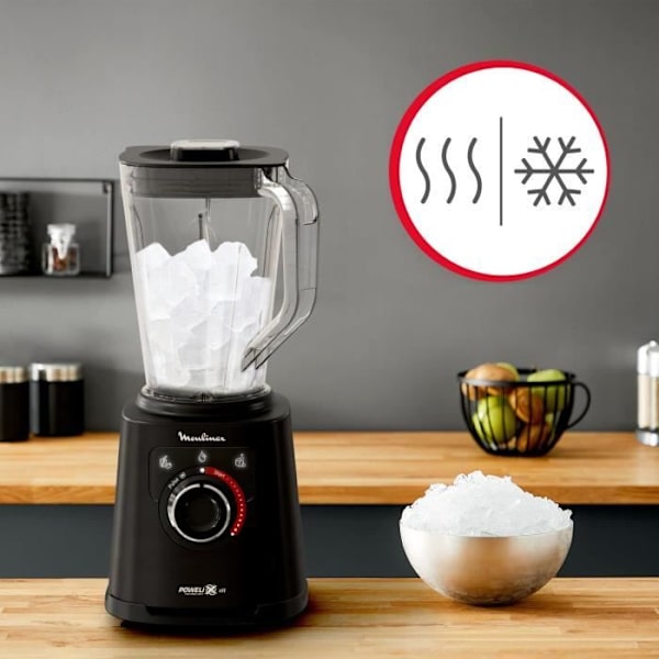 MOULINEX PerfectMix+ Elektrisk mixer, 2 L okrossbar skål, Snabbmixer, Rostfria blad LM88A810