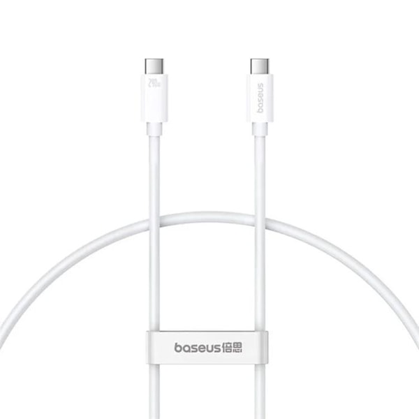 Kabel för Realme GT Neo 5, Type-C till Type-C, 240W, 1m - Baseus - Moon White