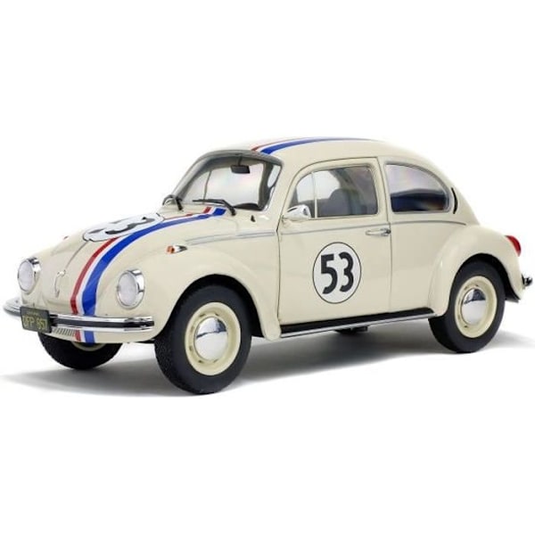 Samlarbil i miniatyr - SOLIDO - VW Beetle Racer 53 - 1/18:e metall - Pojke Vit