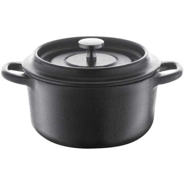 BERNDES Stekgryta med lock Specialerbjudanden Gjutjärn - Ø 20 cm - Svart Svart