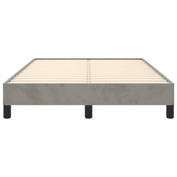 vidaXL Sängram utan madrass ljusgrå 120x200 cm sammet 346964