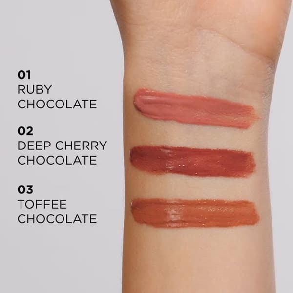 Läppglans - EVELINE - Choco Glamor - Nyans No 01 - 4,5 ml - Glansig finish ROSA